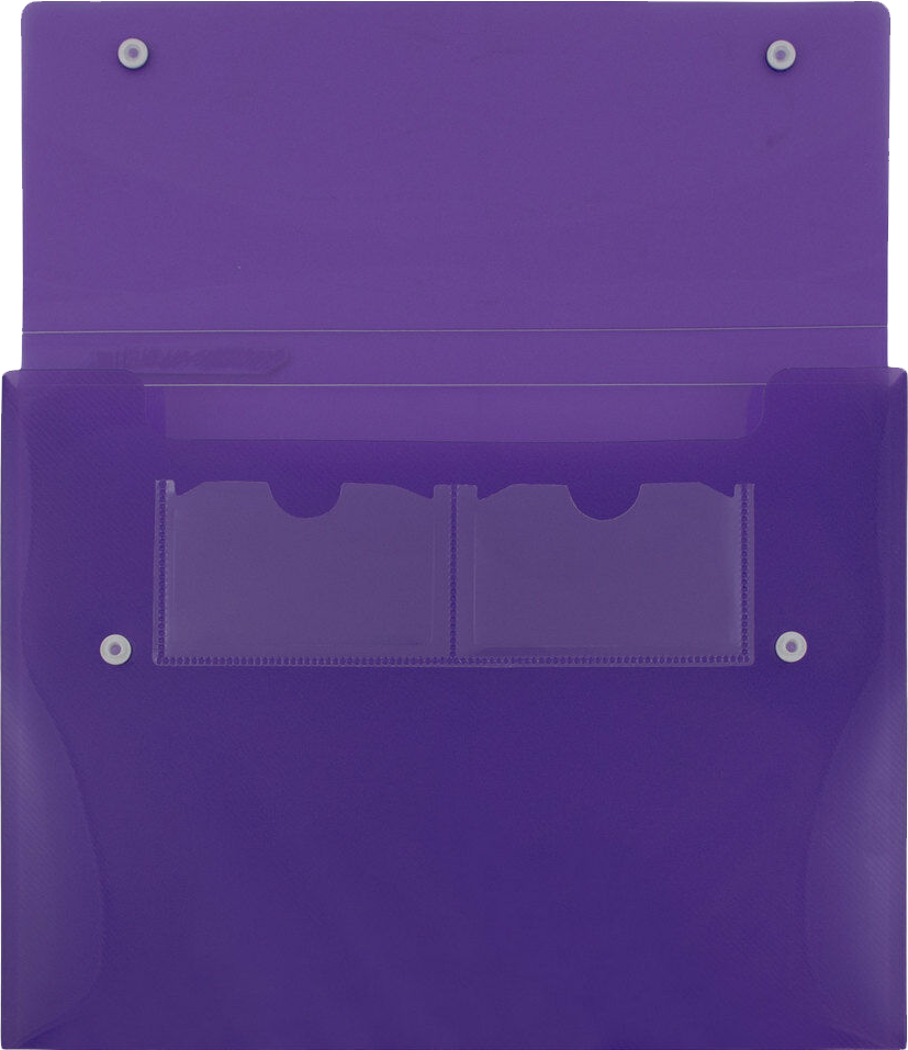 Purple 9 1/2 x 12 1/2 x 3/4 Plastic Portfolios with Two Snaps