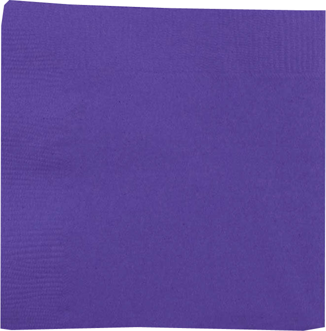 Purple 5 x 5 3-Ply Beverage Napkins