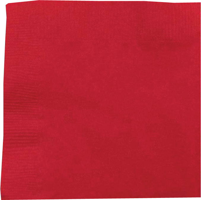 Red 5 x 5 3-Ply Beverage Napkins