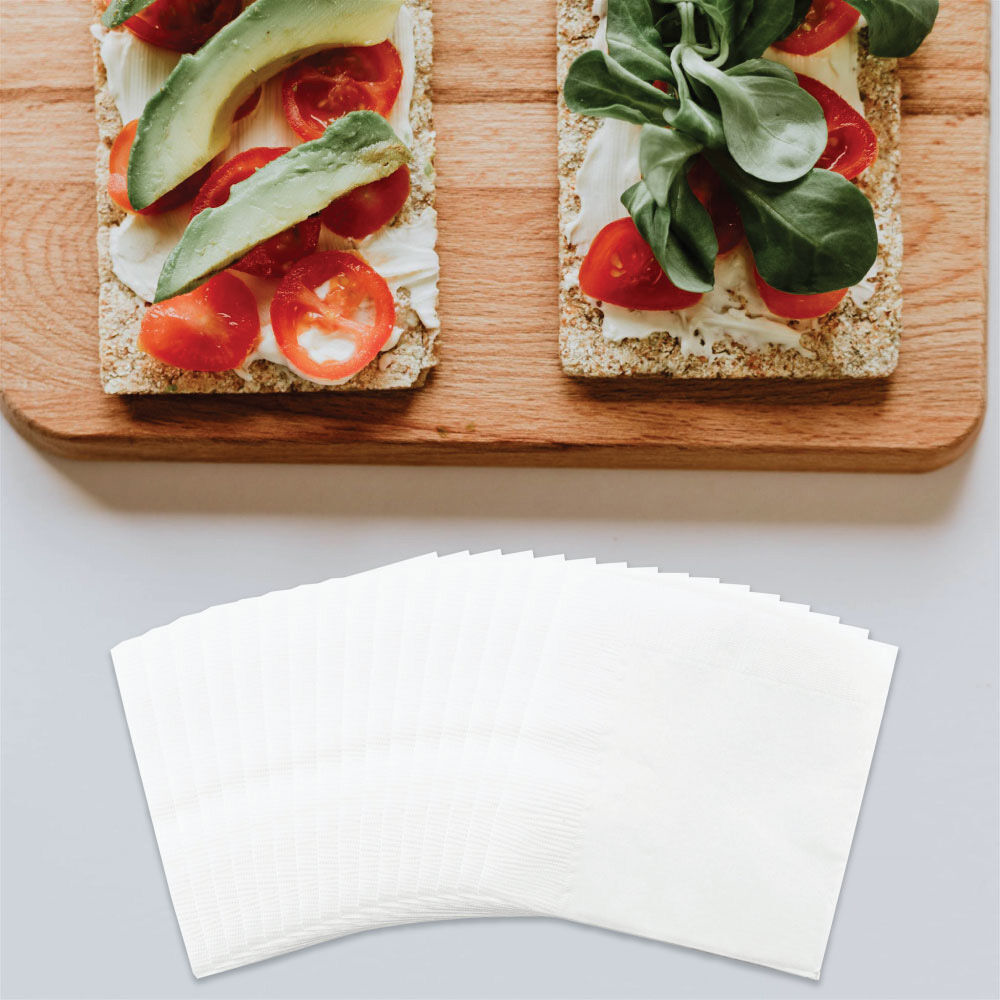 White 5 x 5 3-Ply Beverage Napkins