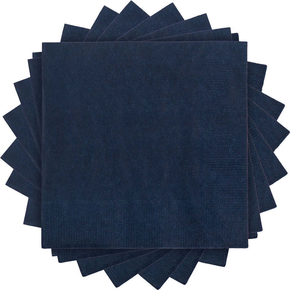Navy Blue 5 x 5 3-Ply Beverage Napkins
