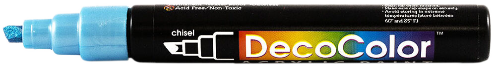 Metallic Blue Chisel Tip Acrylic Paint Marker