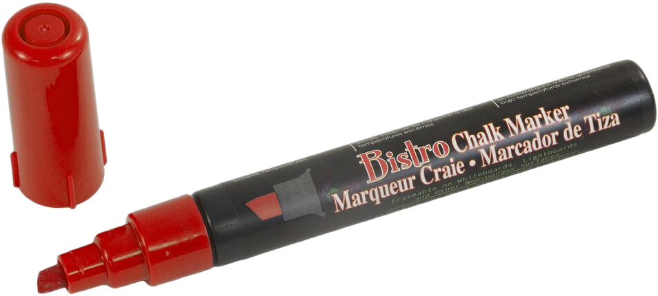 Red Chisel Tip Chalk Marker
