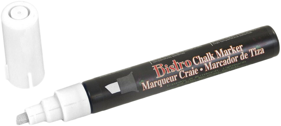 White Chisel Tip Chalk Marker