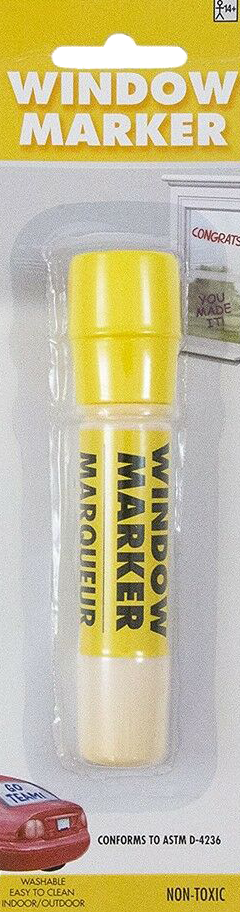 Yellow Washable Window Paint Marker
