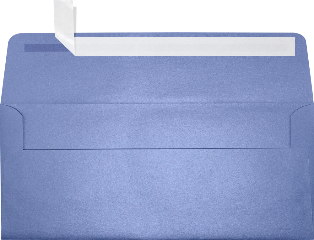 Vista Purple Metallic 32lb #10 Square Flap Envelopes (4 1/8 x 9 1/2) with Peel & Seal