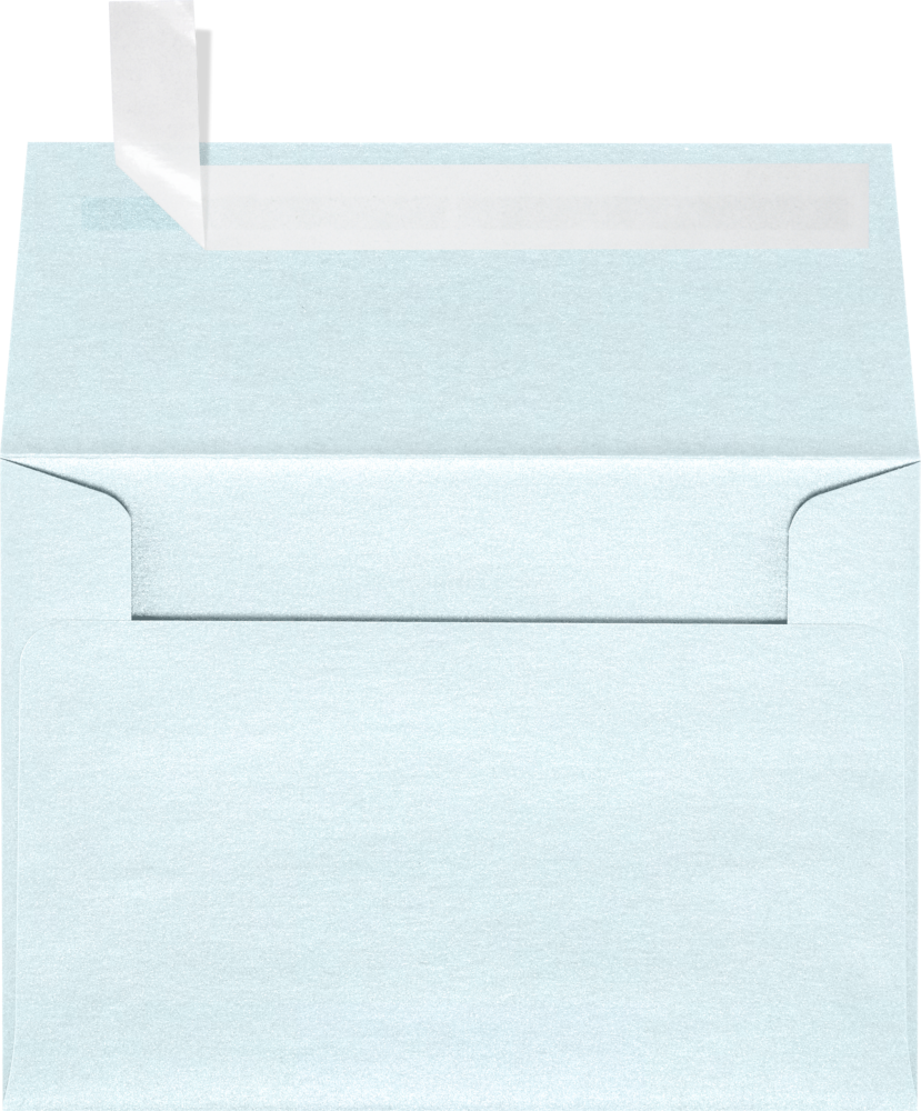 Aquamarine Blue Metallic 32lb A1 Invitation Envelopes (3 5/8 x 5 1/8) with Peel & Seal