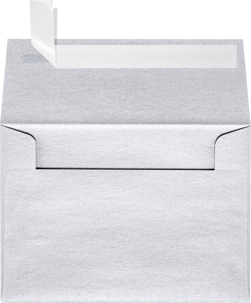 Silver Metallic 32lb A1 Invitation Envelopes (3 5/8 x 5 1/8) with Peel & Seal