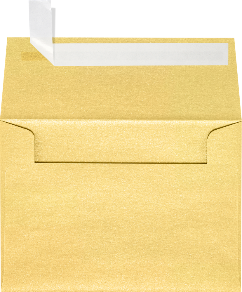 Gold Metallic 32lb A1 Invitation Envelopes (3 5/8 x 5 1/8) with Peel & Seal