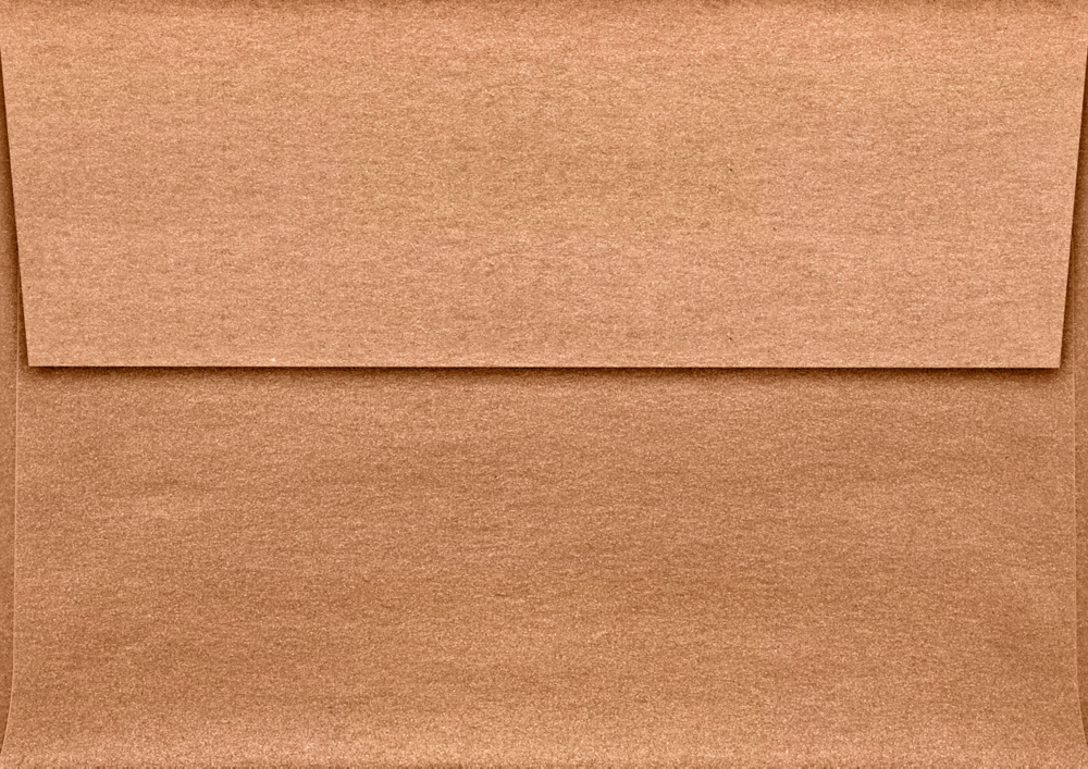 Copper Brown Metallic 32lb A1 Invitation Envelopes (3 5/8 x 5 1/8) with Peel & Seal