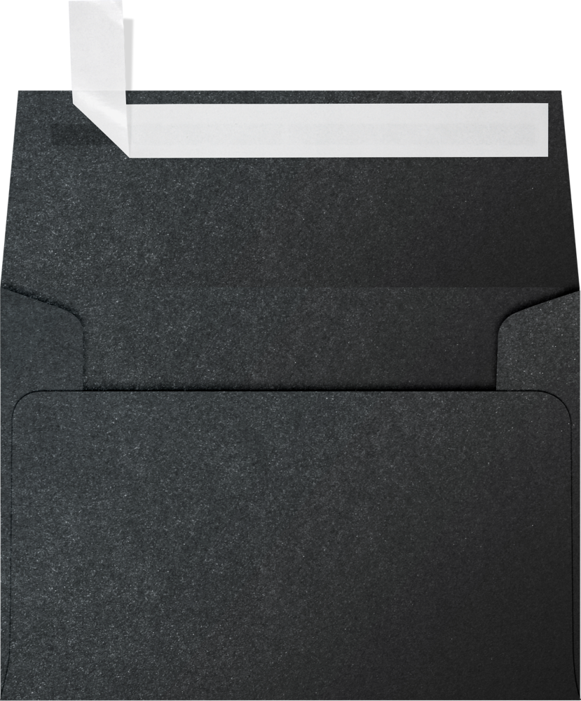 Anthracite Black Metallic 32lb A1 Invitation Envelopes (3 5/8 x 5 1/8) with Peel & Seal