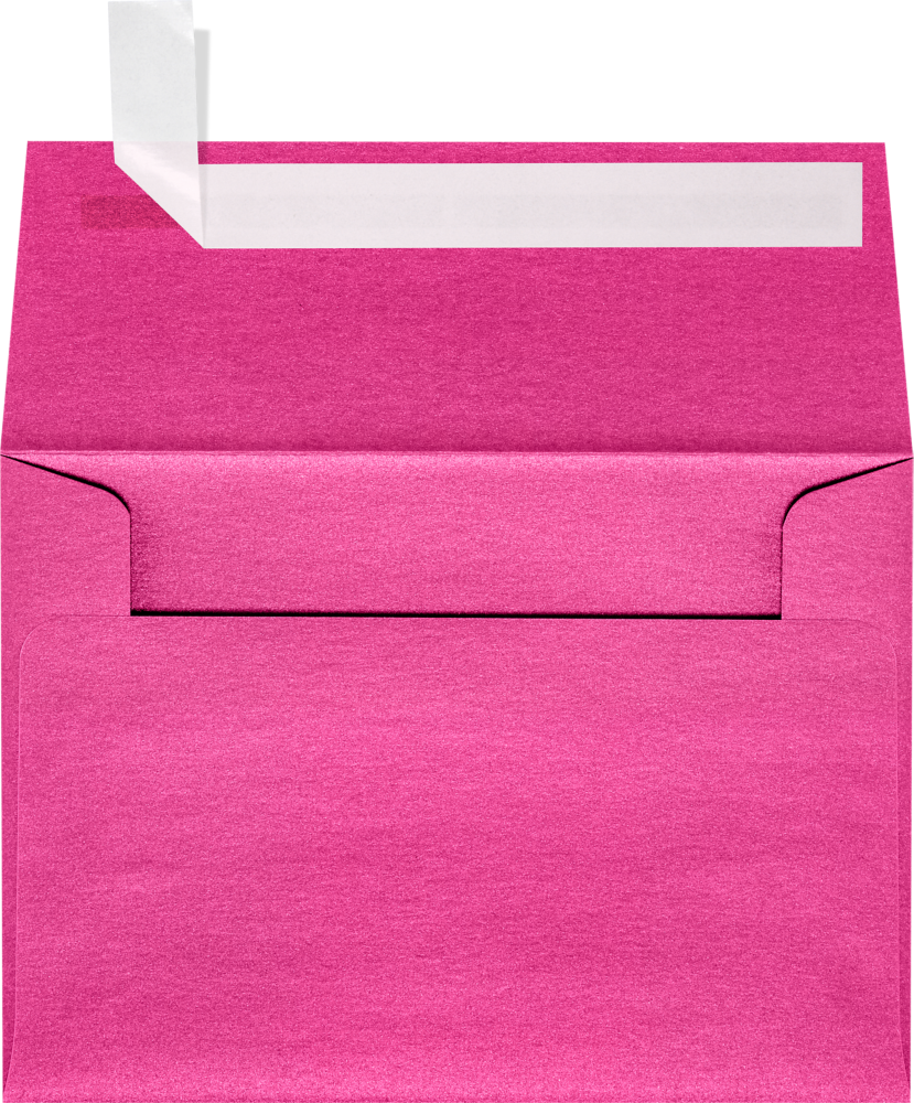 Azaela Fuchsia Pink Metallic 32lb A1 Invitation Envelopes (3 5/8 x 5 1/8) with Peel & Seal
