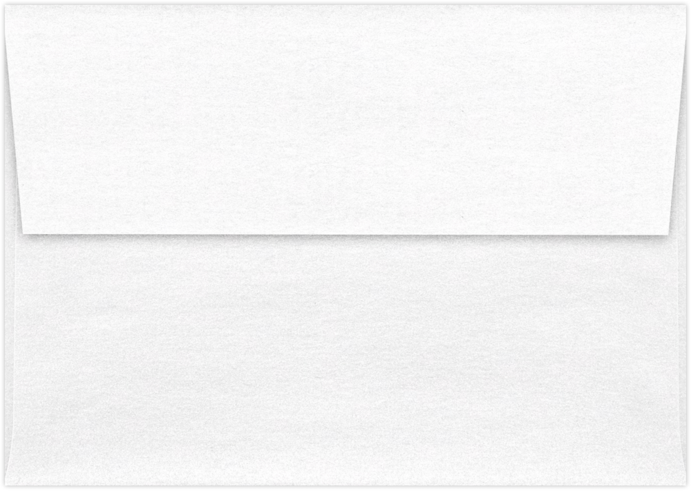 Crystal White Metallic 32lb A1 Invitation Envelopes (3 5/8 x 5 1/8) with Peel & Seal