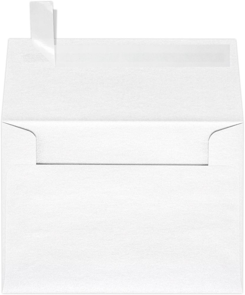 Crystal White Metallic 32lb A1 Invitation Envelopes (3 5/8 x 5 1/8) with Peel & Seal