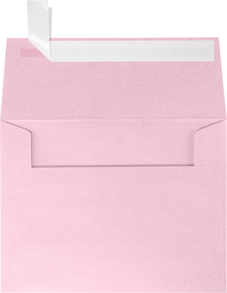 Pink Rose Metallic 32lb A2 Invitation Envelopes (4 3/8 x 5 3/4) with Peel & Seal