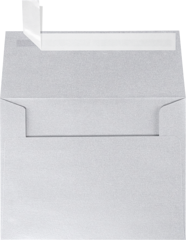 Silver Metallic 32lb A2 Invitation Envelopes (4 3/8 x 5 3/4) with Peel & Seal