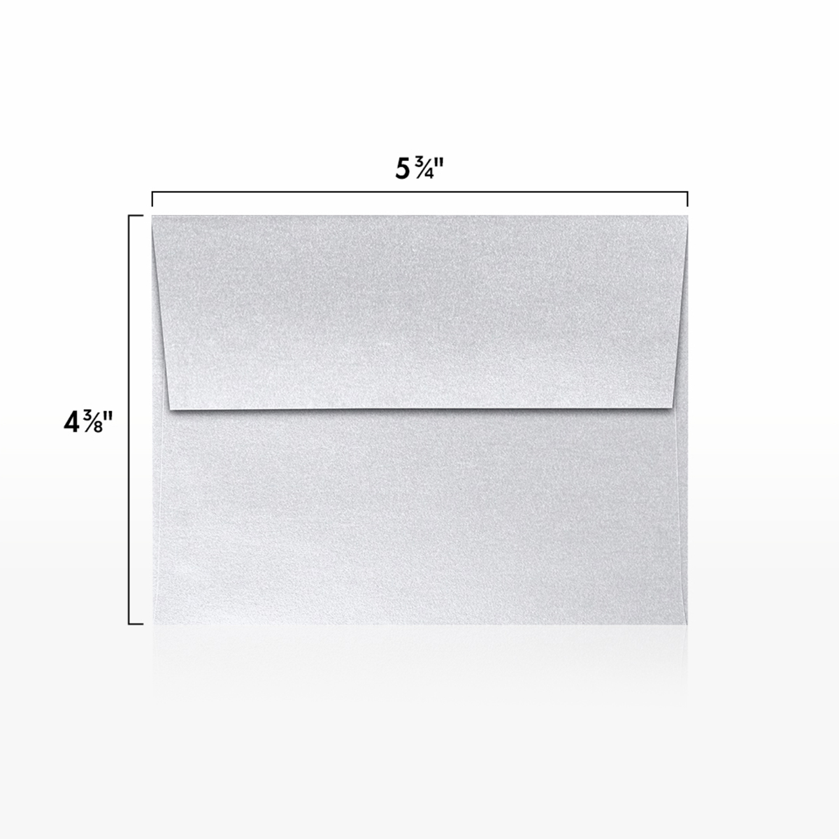 Silver Metallic 32lb A2 Invitation Envelopes (4 3/8 x 5 3/4) with Peel & Seal