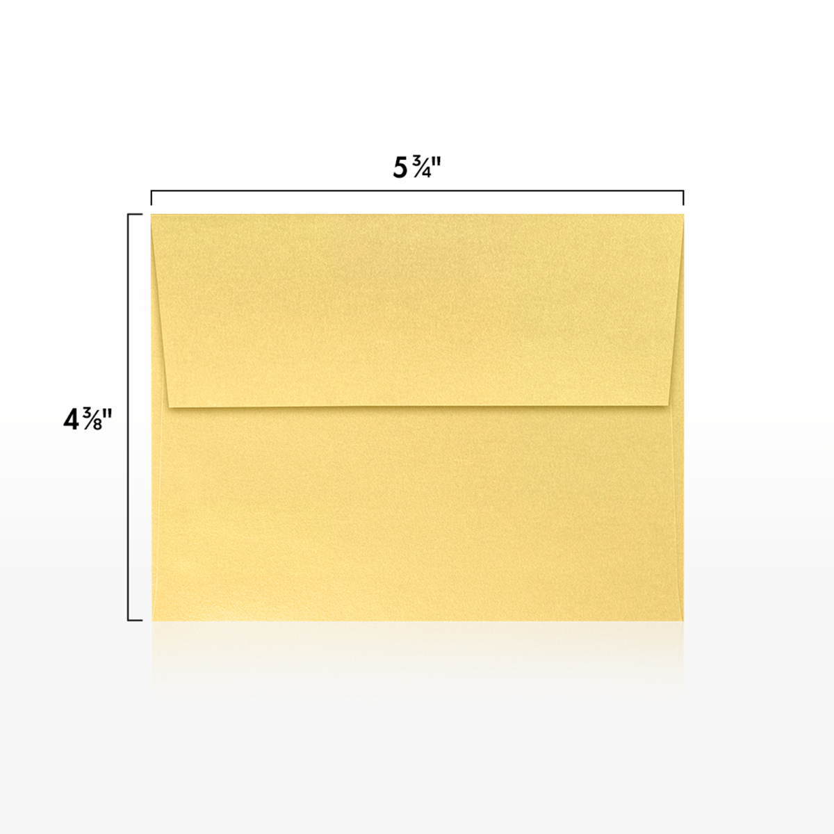 Gold Metallic 32lb A2 Invitation Envelopes (4 3/8 x 5 3/4) with Peel & Seal