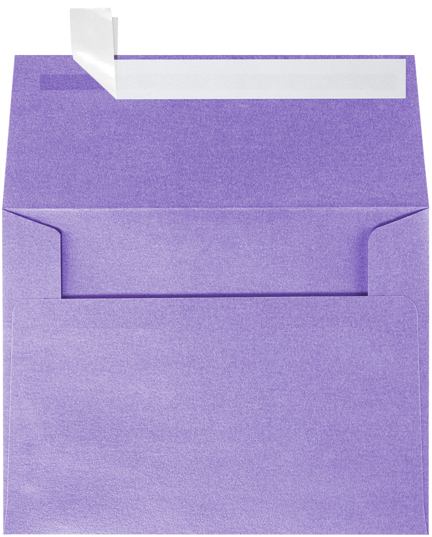 Amethyst Purple Metallic 32lb A2 Invitation Envelopes (4 3/8 x 5 3/4) with Peel & Seal