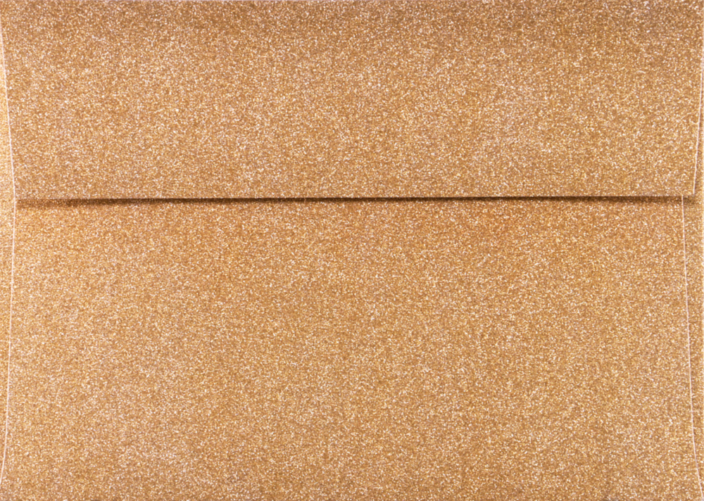 Rose Gold Sparkle 90lb A7 Invitation Envelopes (5 1/4 x 7 1/4) with Peel & Seal