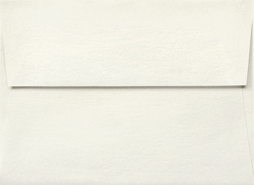 White Quartz Metallic 32lb A6 Invitation Envelopes (4 3/4 x 6 1/2) with Peel & Seal
