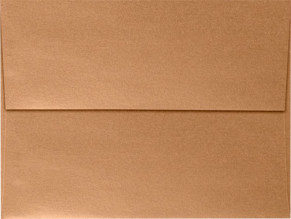 Copper Brown Metallic 32lb A6 Invitation Envelopes (4 3/4 x 6 1/2) with Peel & Seal