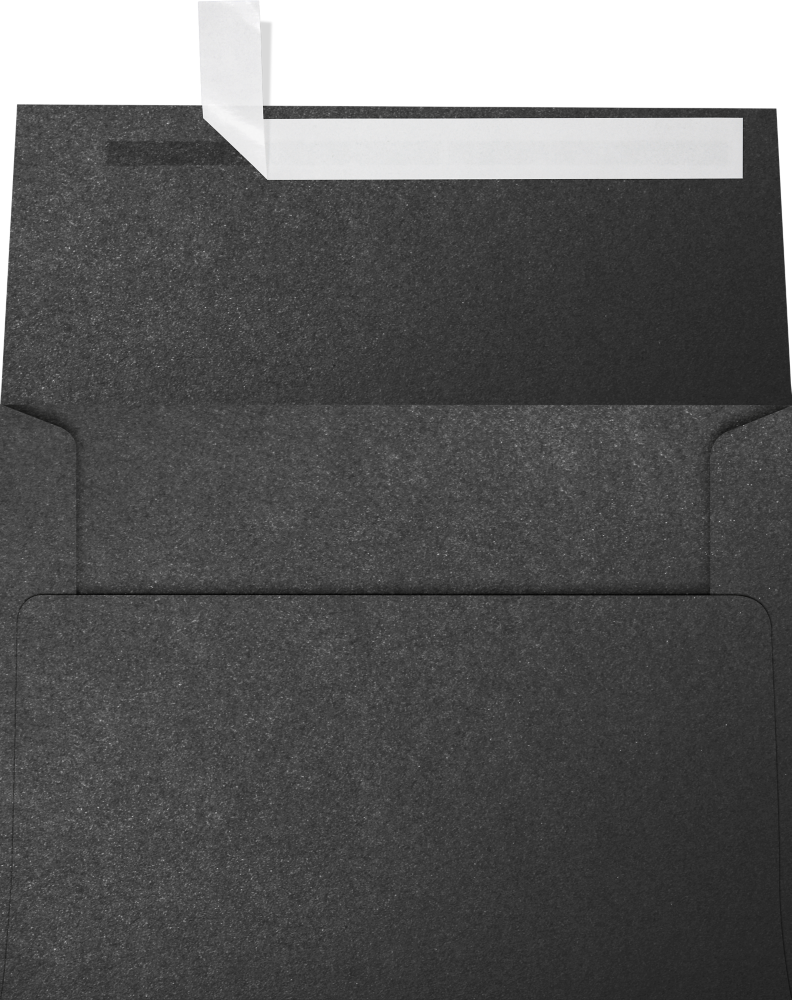 Anthracite Black Metallic 32lb A6 Invitation Envelopes (4 3/4 x 6 1/2) with Peel & Seal