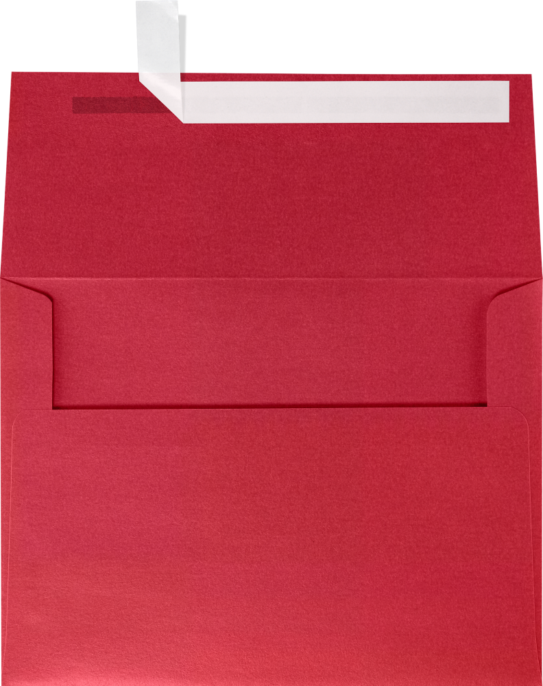 Jupiter Red Metallic 32lb A6 Invitation Envelopes (4 3/4 x 6 1/2) with Peel & Seal