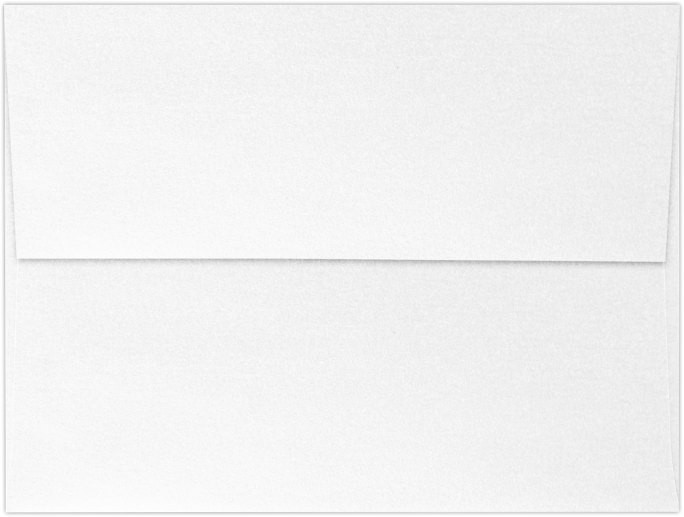 Crystal White Metallic 32lb A6 Invitation Envelopes (4 3/4 x 6 1/2) with Peel & Seal