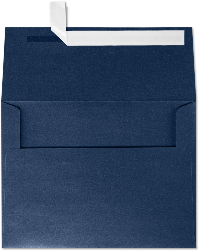 Lapis Navy Blue Metallic 32lb A6 Invitation Envelopes (4 3/4 x 6 1/2) with Peel & Seal