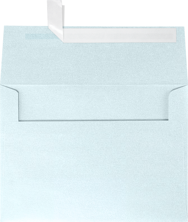 Aquamarine Blue Metallic 32lb A7 Invitation Envelopes (5 1/4 x 7 1/4) with Peel & Seal