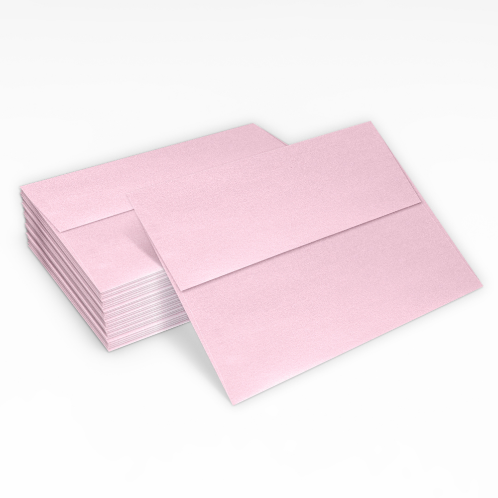 Pink Rose Metallic 32lb A7 Invitation Envelopes (5 1/4 x 7 1/4) with Peel & Seal