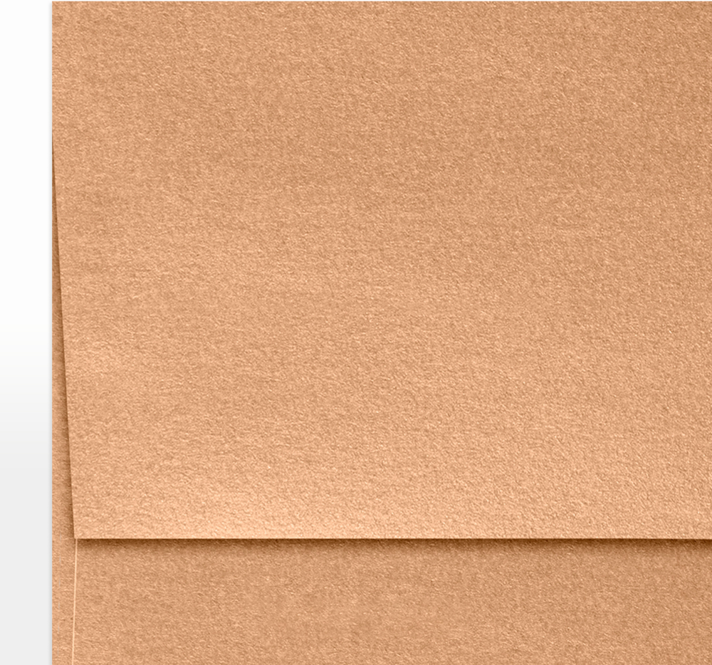 Copper Brown Metallic 32lb A7 Invitation Envelopes (5 1/4 x 7 1/4) with Peel & Seal