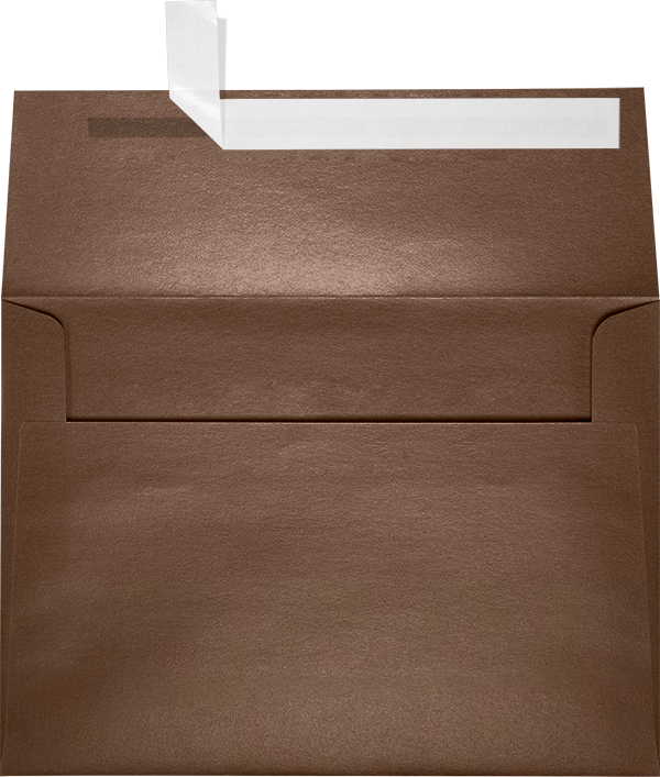Bronze Brown Metallic 32lb A7 Invitation Envelopes (5 1/4 x 7 1/4) with Peel & Seal