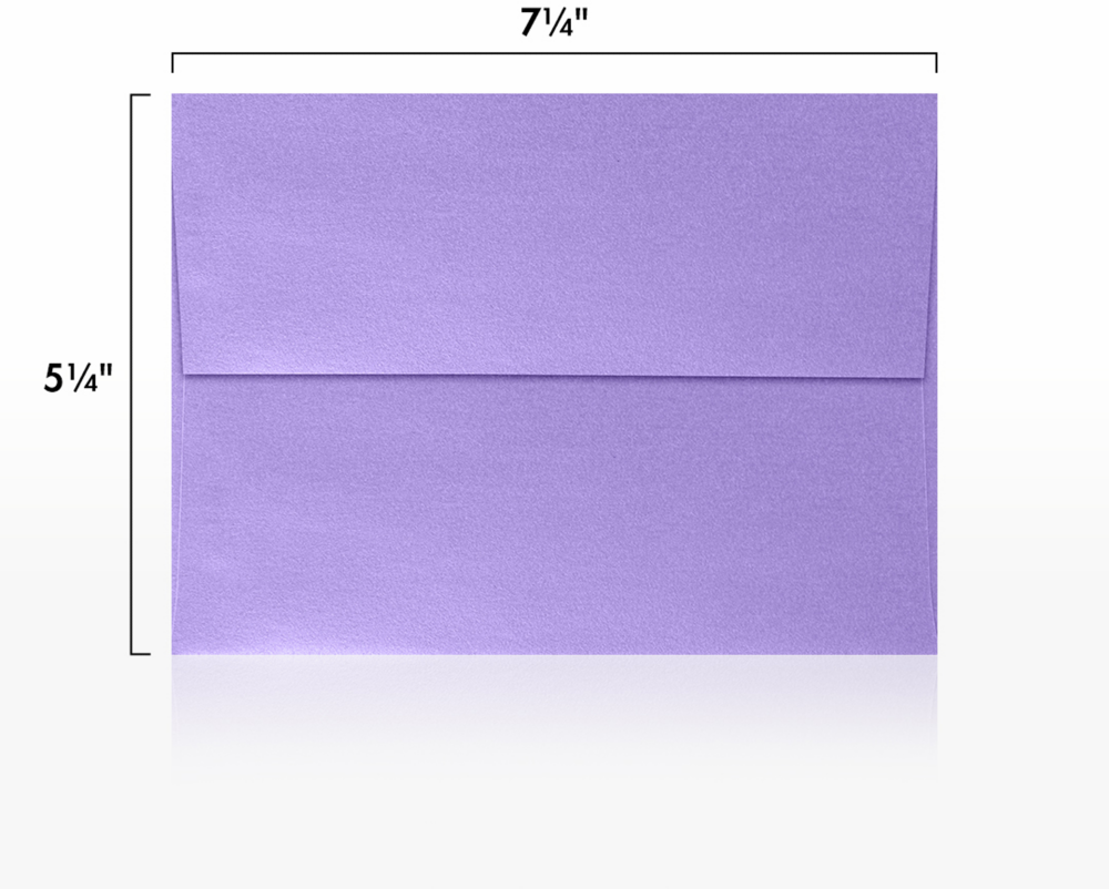 Amethyst Purple Metallic 32lb A7 Invitation Envelopes (5 1/4 x 7 1/4) with Peel & Seal