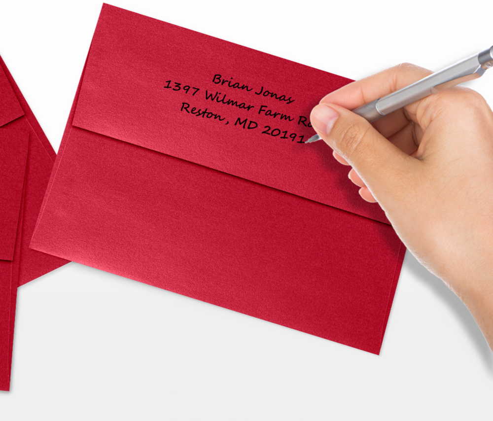 Jupiter Red Metallic 32lb A7 Invitation Envelopes (5 1/4 x 7 1/4) with Peel & Seal
