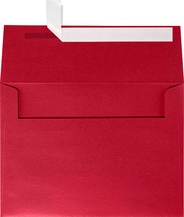 Jupiter Red Metallic 32lb A7 Invitation Envelopes (5 1/4 x 7 1/4) with Peel & Seal