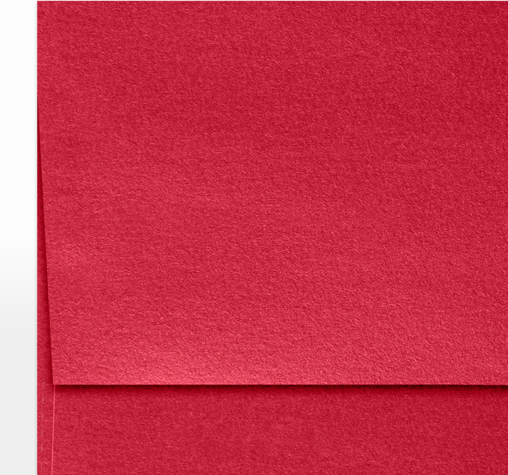 Jupiter Red Metallic 32lb A7 Invitation Envelopes (5 1/4 x 7 1/4) with Peel & Seal