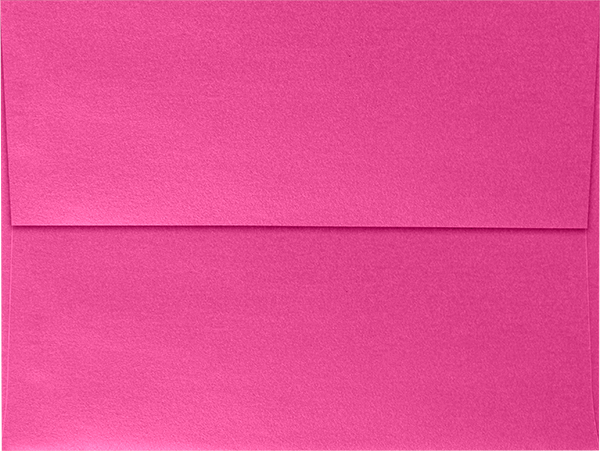 Azalea Fuchsia Pink Metallic 32lb A7 Invitation Envelopes (5 1/4 x 7 1/4) with Peel & Seal