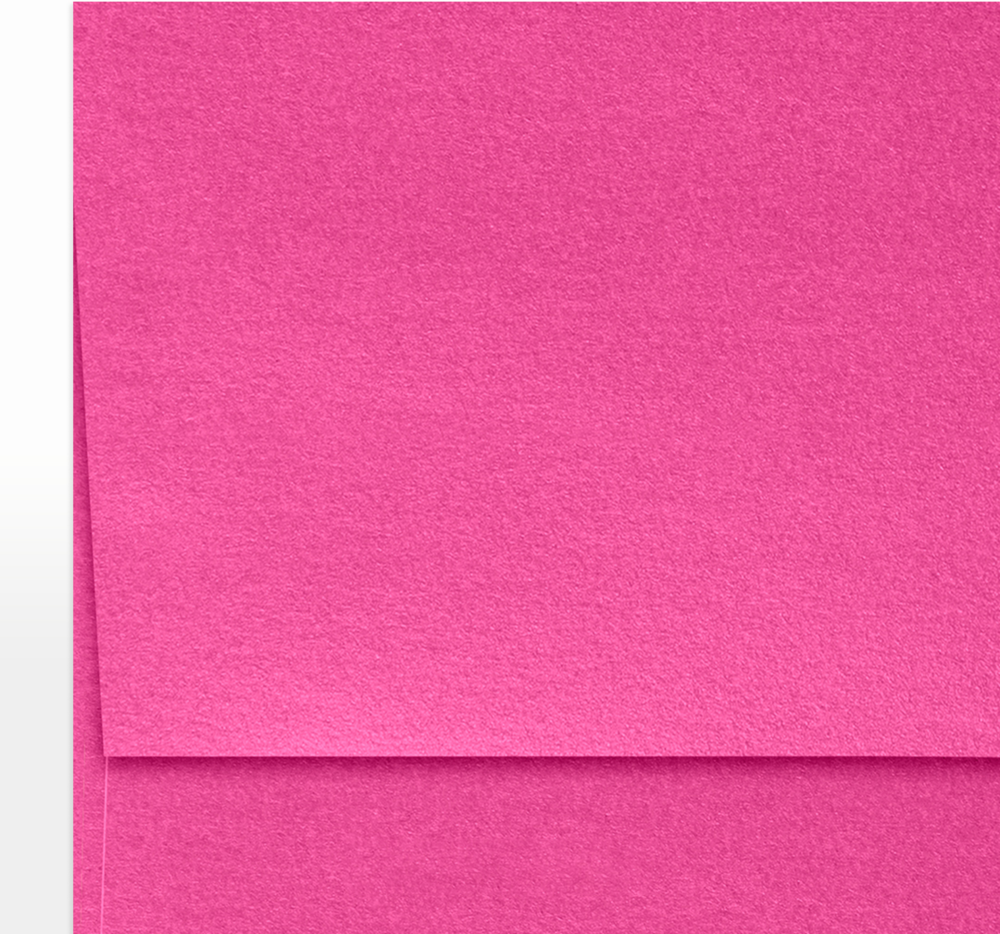 Azalea Fuchsia Pink Metallic 32lb A7 Invitation Envelopes (5 1/4 x 7 1/4) with Peel & Seal