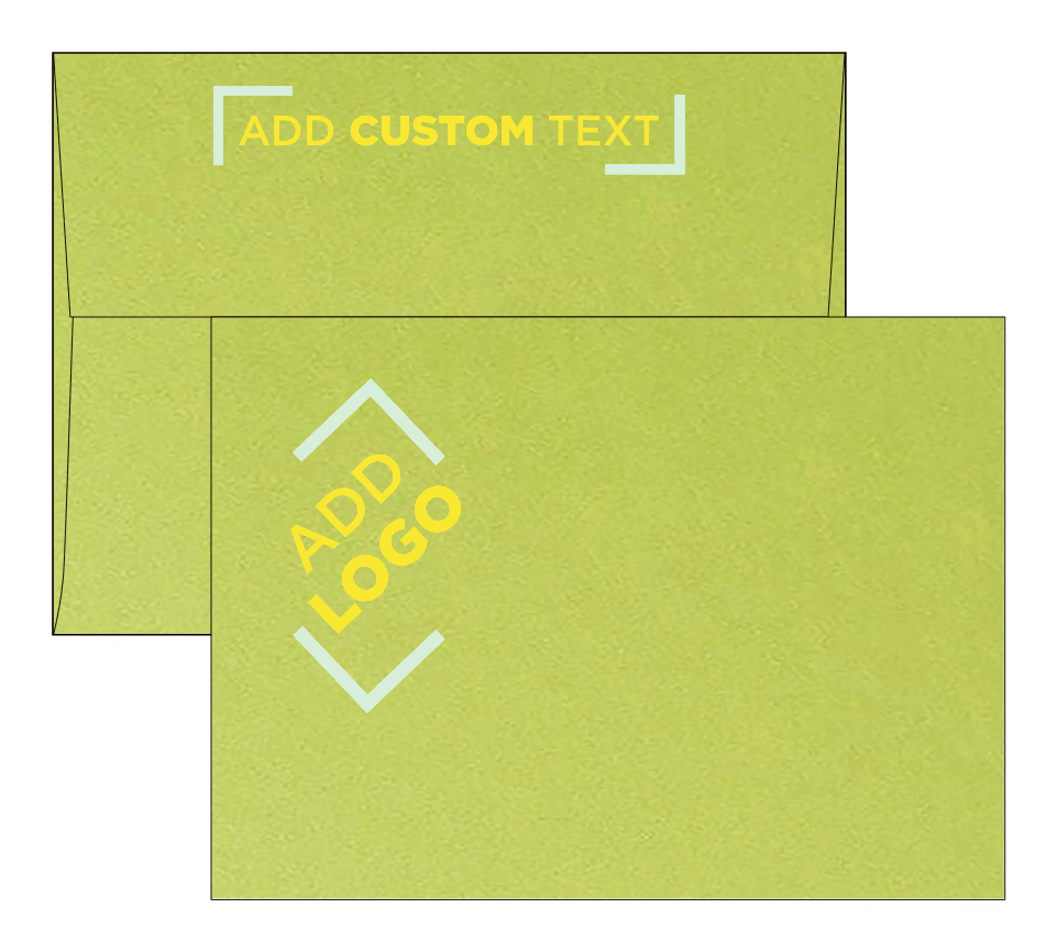 Lime Green Metallic 32lb A7 Invitation Envelopes (5 1/4 x 7 1/4) with Peel & Seal
