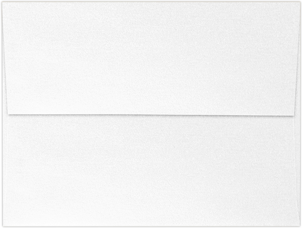 Crystal White Metallic 32lb A7 Invitation Envelopes (5 1/4 x 7 1/4) with Peel & Seal