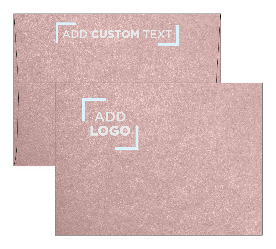 Misty Rose Pink Metallic 84lb A7 Invitation Envelopes (5 1/4 x 7 1/4) with Peel & Seal