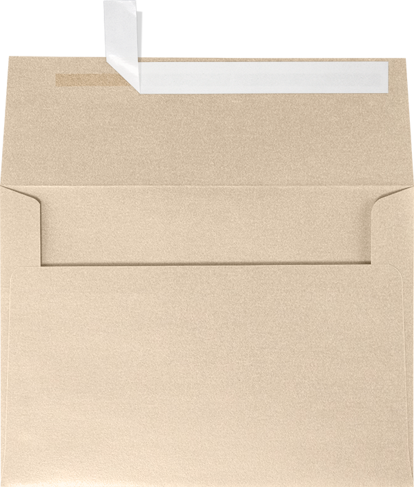 Light Brown Taupe Metallic 32lb A7 Invitation Envelopes (5 1/4 x 7 1/4) with Peel & Seal