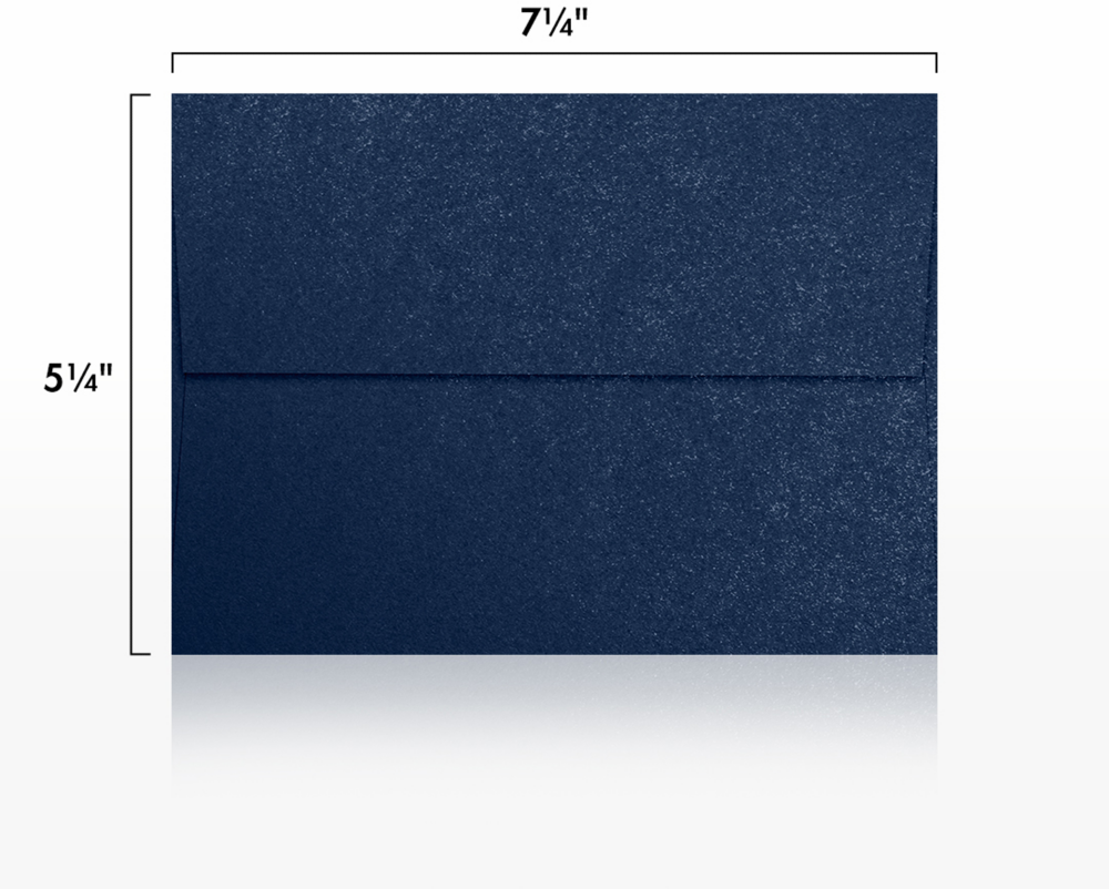 Lapis Navy Blue Metallic 32lb A7 Invitation Envelopes (5 1/4 x 7 1/4) with Peel & Seal