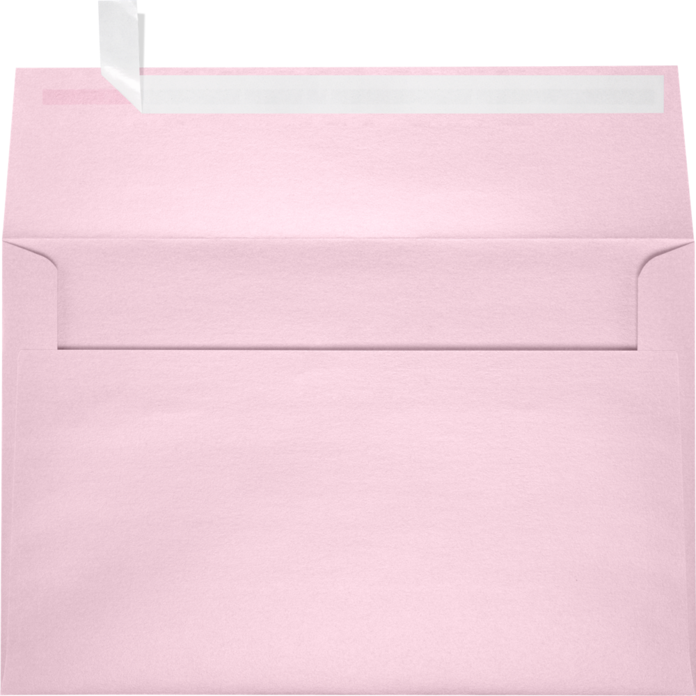 Pink Rose Metallic 32lb A9 Invitation Envelopes (5 3/4 x 8 3/4) with Peel & Seal