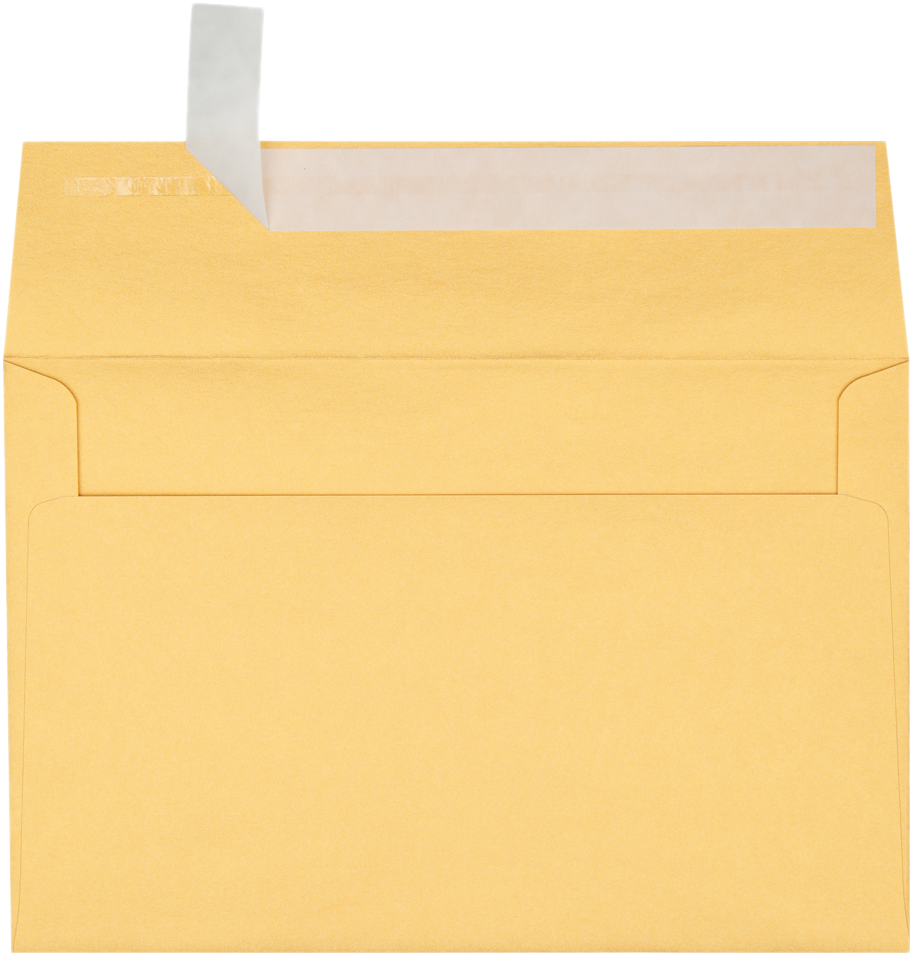 Gold Metallic 32lb A9 Invitation Envelopes (5 3/4 x 8 3/4) with Peel & Seal