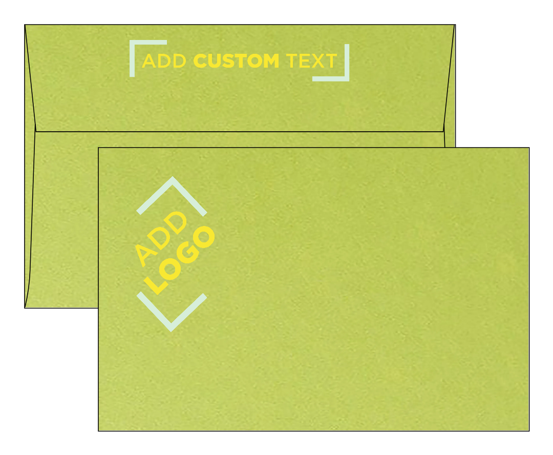 Lime Green Metallic 32lb A9 Invitation Envelopes (5 3/4 x 8 3/4) with Peel & Seal