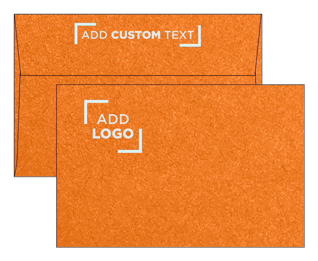 Orange Flame Metallic 32lb A9 Invitation Envelopes (5 3/4 x 8 3/4) with Peel & Seal