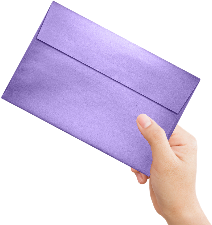 Amethyst Purple Metallic 32lb A9 Invitation Envelopes (5 3/4 x 8 3/4) with Peel & Seal